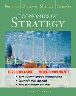 Economics of Strategy 6th 9781118441473 Front Cover