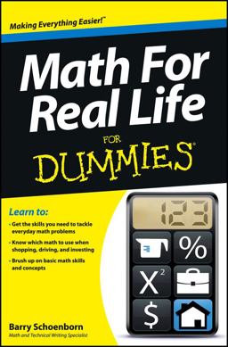 Math for Real Life for Dummies  9781118453308 Front Cover