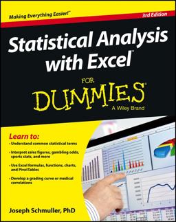Statistical Analysis with Excel for Dummies 3rd 9781118464311 Front Cover