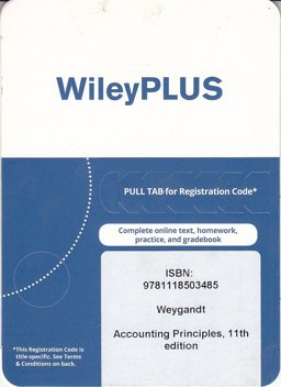 Accounting Principles, 11th edition WileyPLUS Card