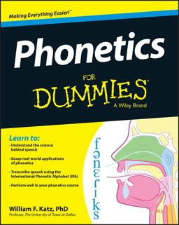 Phonetics for Dummies  9781118505083 Front Cover