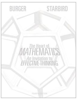 The Heart of Mathematics: an Invitation to Effective Thinking, 4e + WileyPLUS Registration Card