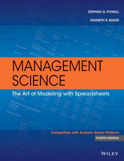 Management Science The Art of Modeling with Spreadsheets 4th 9781118582695 Front Cover