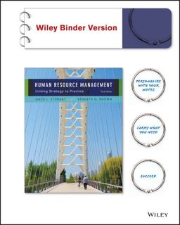 Human Resource Management 3rd 9781118582800 Front Cover