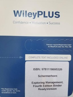 Exploring Management, Fourth Edition WileyPLUS Card