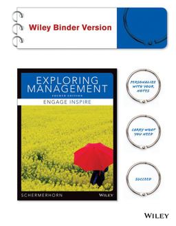 Exploring Management 4e + WileyPLUS Registration Card