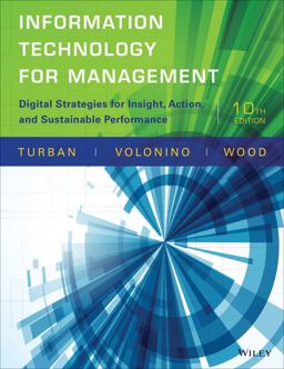 Information Technology for Management Digital Strategies for Insight, Action, and Sustainable Performance 10th 9781118897782 Front Cover