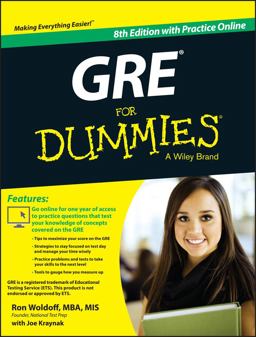 GRE for Dummies 8th 9781118911648 Front Cover