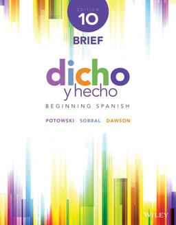 Dicho y Hecho Beginning Spanish 10th 9781118932889 Front Cover