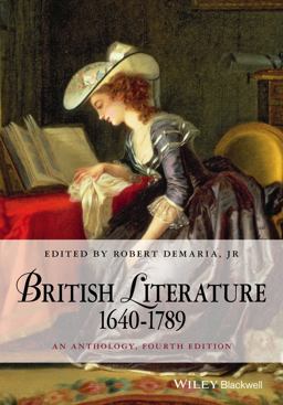 British Literature 1640-1789 An Anthology 4th 9781118952481 Front Cover