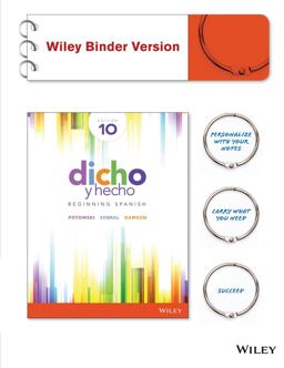 Dicho Y Hecho + Wileyplus: Beginning Spanish  9781119034797 Front Cover