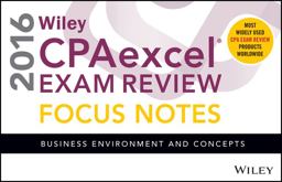 Wiley CPAexcel Exam Review 2016 Focus Notes