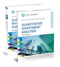 Quantitative Investment Analysis, 3e Book and Workbook Set Quantitative Investment Analysis, 3e Book and Workbook Set