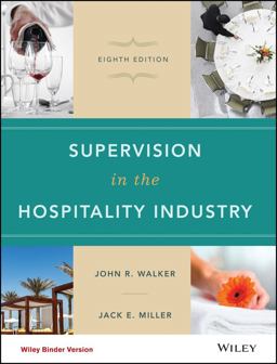 Supervision in the Hospitality Industry 8th 9781119148470 Front Cover