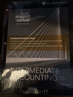 Intermediate Accounting, Sixteenth Edition Access Pack Print Component