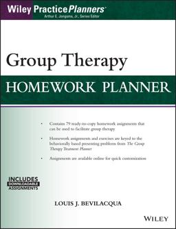 Group Therapy Homework Planner  9781119230656 Front Cover