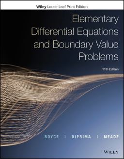 Elementary Differential Equations and Boundary Value Problems 11th 9781119256007 Front Cover