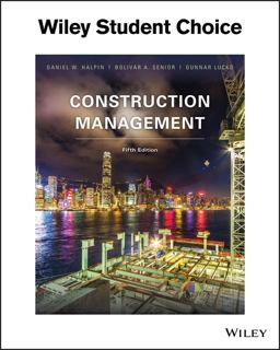Construction Management: 5th 9781119256809 Front Cover