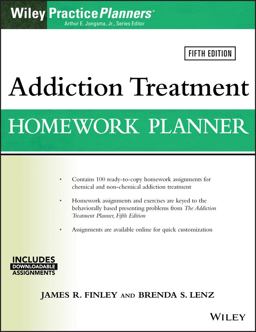 Addiction Treatment Homework Planner 5th 9781119278047 Front Cover