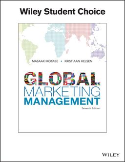 GLOBAL MARKETING MGMT.  9781119298847 Front Cover