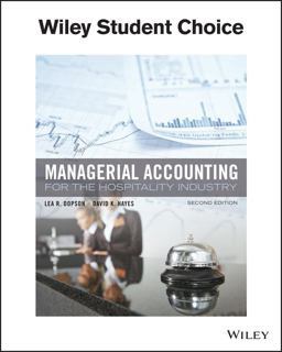 MANAGERIAL ACCT.F/HOSPITALITY...  9781119299653 Front Cover