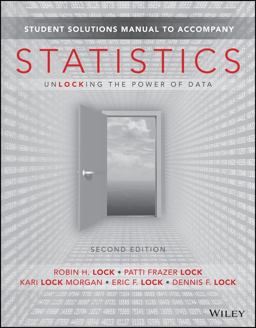 Student Solutions Manual to Accompany Statistics: Unlocking the Power of Data, 2e 2nd 9781119308911 Front Cover