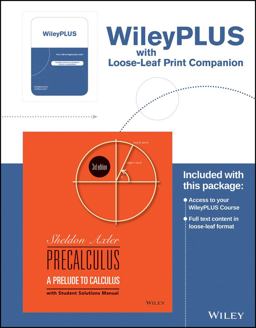 Precalculus + Wileyplus: A Prelude to Calculus - Print Companion  9781119334675 Front Cover