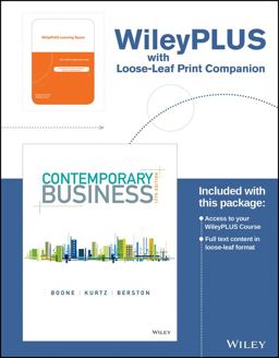 Contemporary Business, 17e WileyPLUS Learning Space Registration Card + Loose-Leaf Print Companion Contemporary Business, 17e WileyPLUS Learning Space Registration Card + Loose-Leaf Print Companion