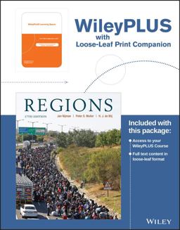 Geography Wileyplus Learning Space Registration Card + Print Companion: Realms, Regions, and Concepts  9781119343219 Front Cover
