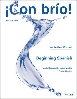 ï¿½Con Brï¿½o! Beginning Spanish Activities Manual 4th 9781119353270 Front Cover