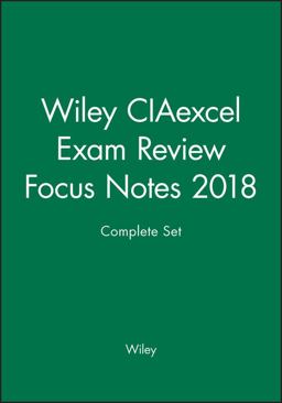 Wiley CIAexcel Exam Review Focus Notes 2018 Complete Set
