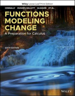 Functions Modeling Change: A Preparation for Calculus 6th 9781119498315 Front Cover