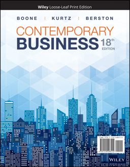 Contemporary Business: 18th 9781119498414 Front Cover