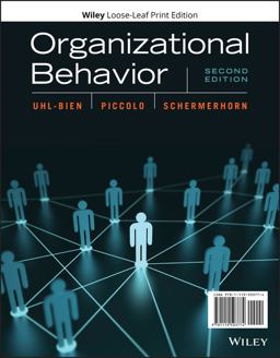 Organizational Behavior 2nd 9781119503774 Front Cover