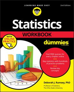 Statistics Workbook for Dummies with Online Practice 2nd 9781119547518 Front Cover