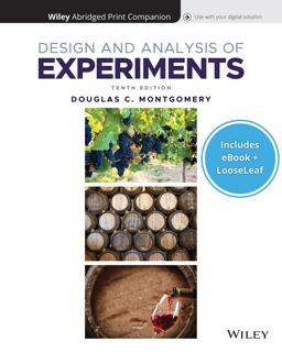 Design and Analysis of Experiments, 10e Enhanced EText with Abridged Print Companion