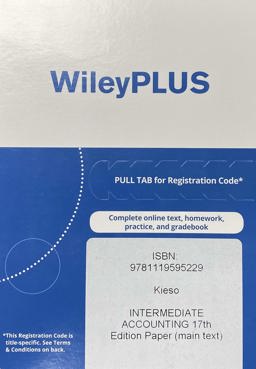 Intermediate Accounting 17e WileyPLUS Card