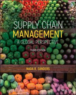 Supply Chain Management A Global Perspective 3rd 9781119702863 Front Cover