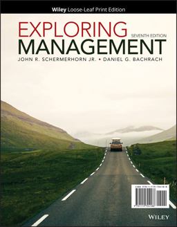 Exploring Management 7th 9781119704188 Front Cover