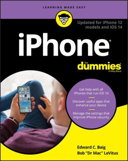 IPhone for Dummies Updated for IPhone 12 Models and IOS 14 14th 9781119730026 Front Cover