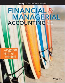 Financial and Managerial Accounting, Enhanced eText 4th 9781119752622 Front Cover