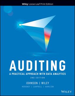 Auditing A Practical Approach with Data Analytics 2nd 9781119785996 Front Cover