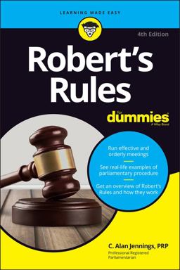 Robert's Rules for Dummies:  9781119824589 Front Cover