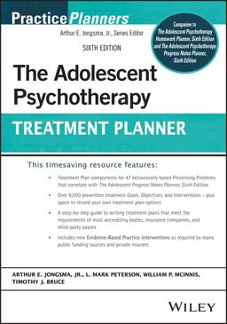 Adolescent Psychotherapy Treatment Planner 6th 9781119886884 Front Cover