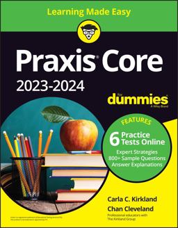 Praxis Core 2023-2024 for Dummies with Online Practice 4th 9781119888178 Front Cover
