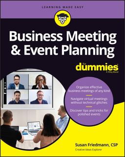 Business Meeting and Event Planning for Dummies 2nd 9781119982814 Front Cover