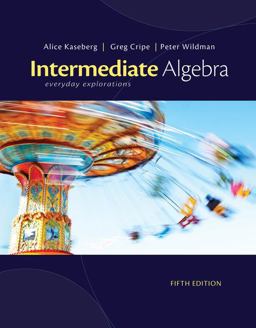 Cengage Advantage Books: Intermediate Algebra Everyday Explorations 5th 9781133104117 Front Cover