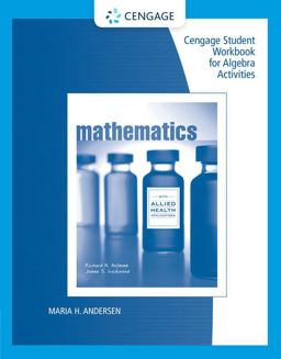 Student Workbook for Aufmann/Lockwood's Mathematics with Allied Health Applications