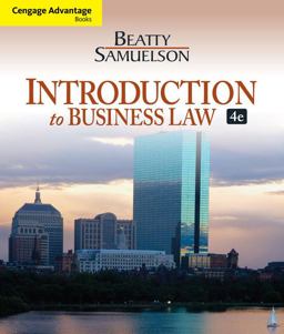 Cengage Advantage Books: Introduction to Business Law 4th 9781133188155 Front Cover