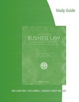Study Guide for Miller/Cross' Business Law, Alternate Edition, 12th 12th 9781133188674 Front Cover